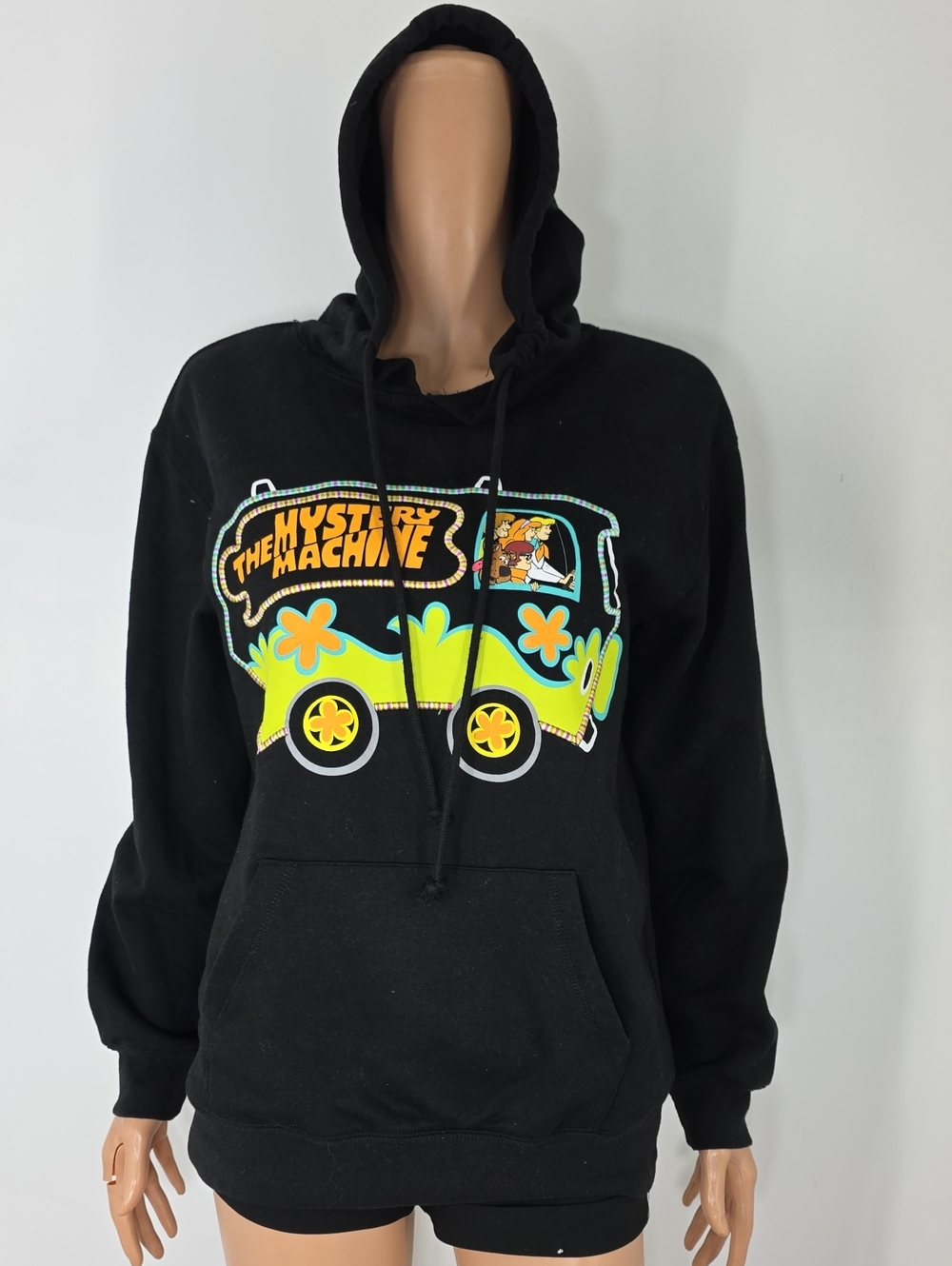 Scooby-Doo Black Mystery Machine Hooded Sweatshirt Size M (7-9)